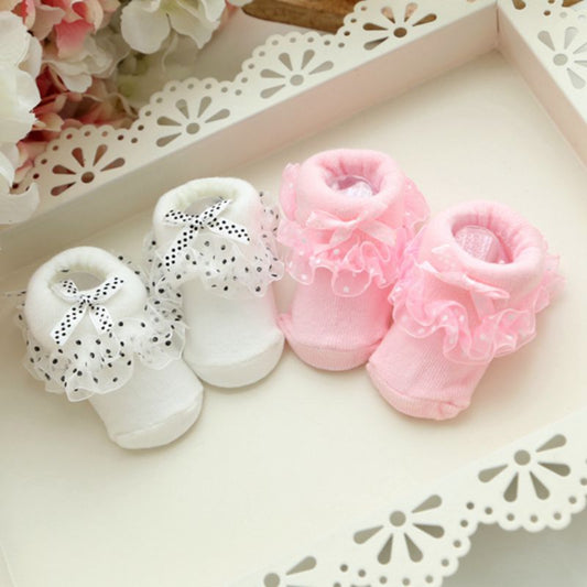 Baby Lace Floral Ankle Socks - My Little Fresh