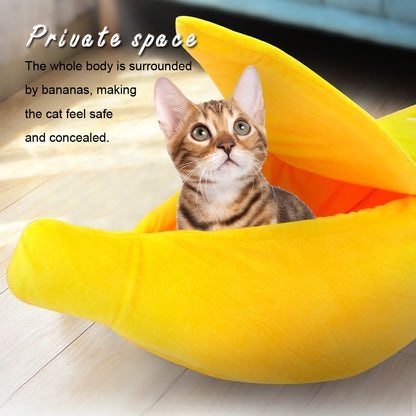 Cute Banana Cat Bed - My Little Fresh