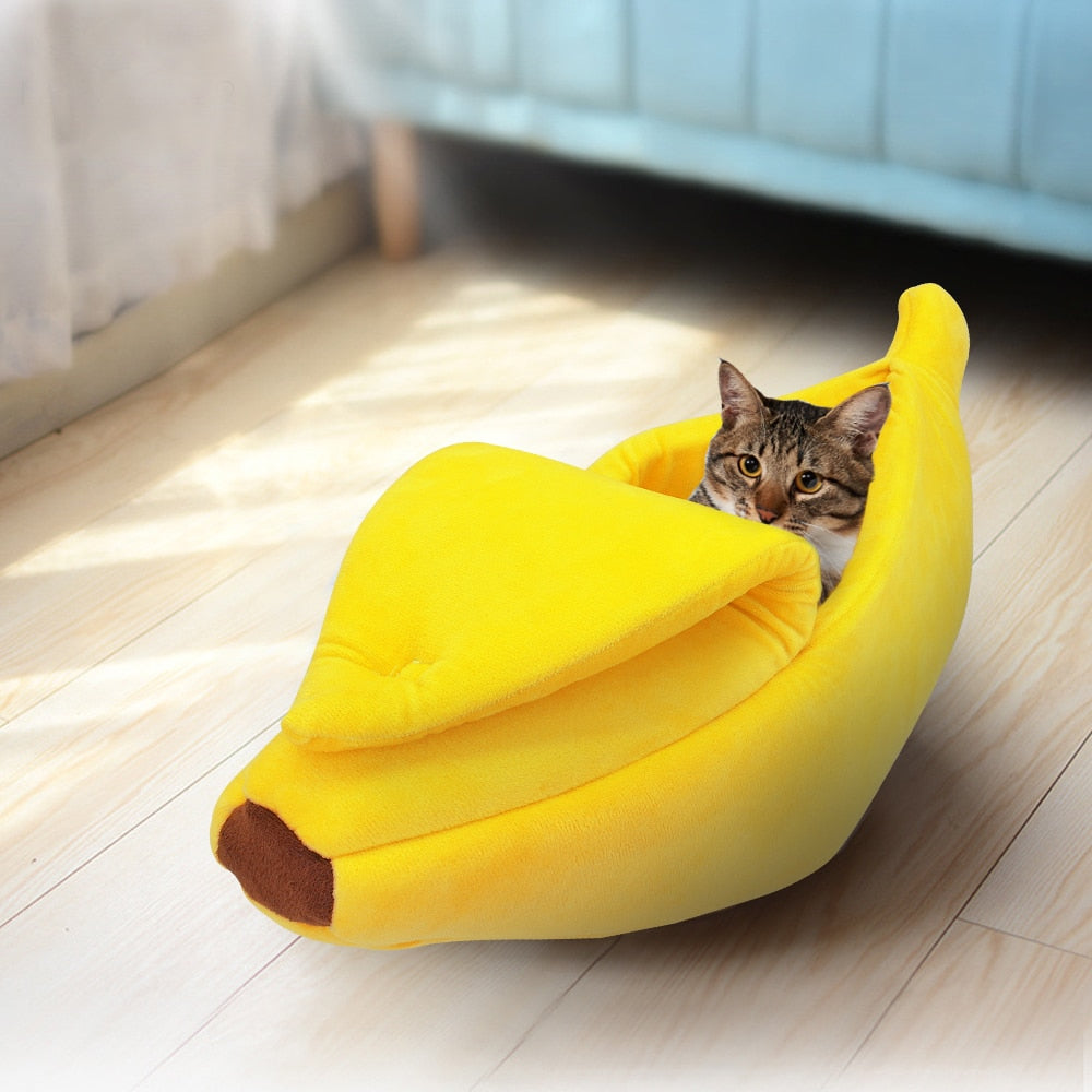 Cute Banana Cat Bed - My Little Fresh