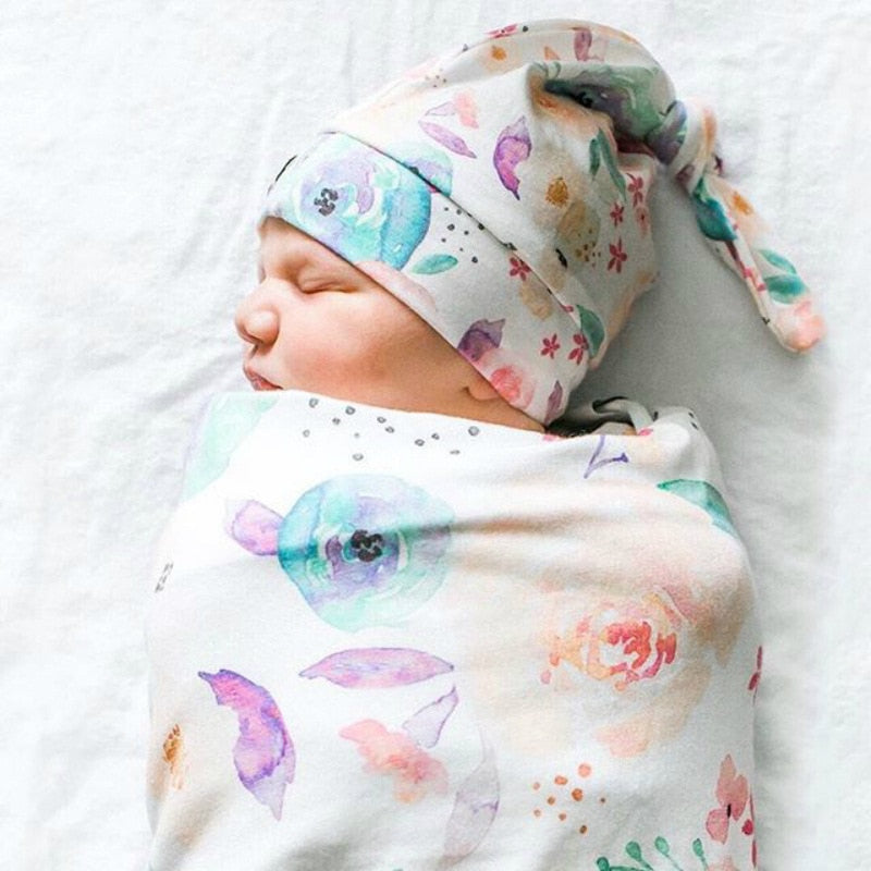 Baby Swaddle with Knotted Cap - My Little Fresh