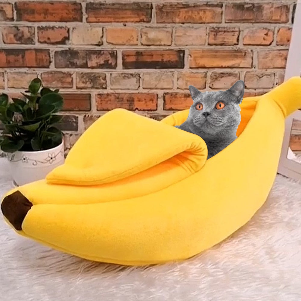 Cute Banana Cat Bed - My Little Fresh