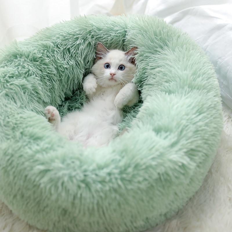 Donut Faux Fur Pet Bed - My Little Fresh