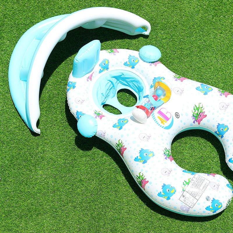 Mother Baby Sunshade Swimming Float - My Little Fresh