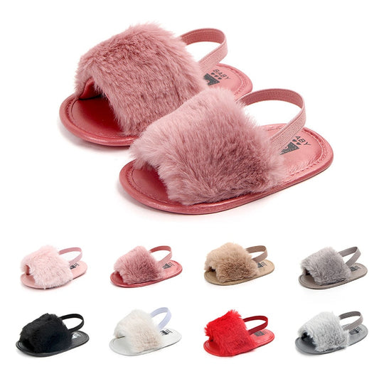 Baby Soft Fur Sandals - My Little Fresh