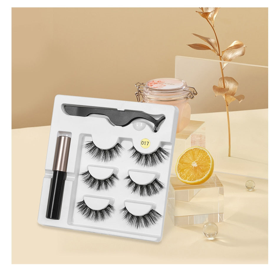 3 Pairs Magnetic Eyelashes Set - My Little Fresh